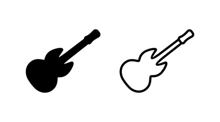 Guitar icon vector. musical instrument sign