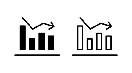 Growing graph Icon vector. Chart icon. Graph Icon