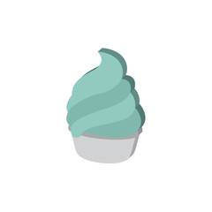 Isolated colored 3d ice cream icon Vector