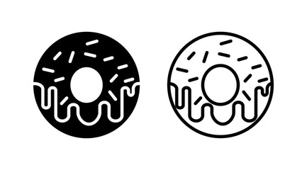 Donut icon vector. doughnut icon. donut logo