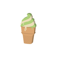 Isolated colored 3d ice cream icon Vector