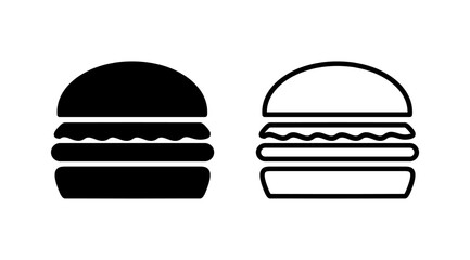 Burger icon vector. hamburger logo icon. fast food icon