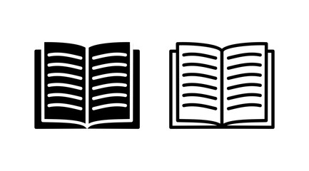 Book icon vector. Open book vector icon.