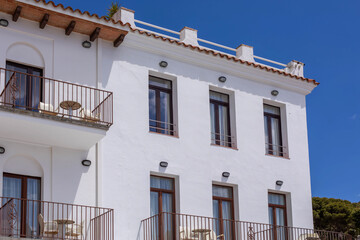 Fototapeta na wymiar facade of an house with balconies