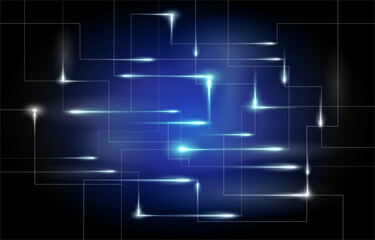 abstract background blue electric light lines wallpaper illustration.