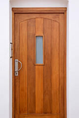 wooden door isolated on white