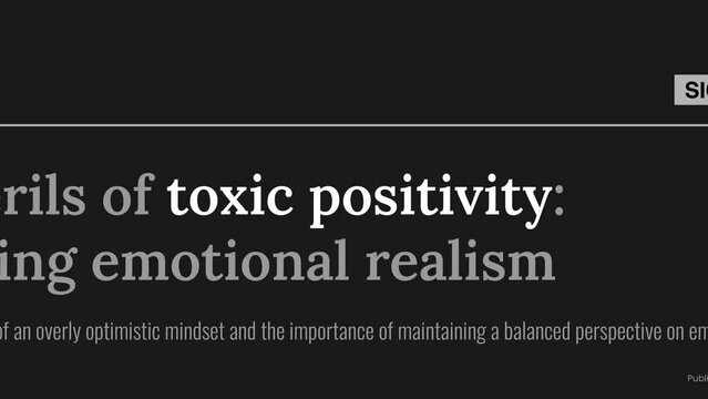 Toxic positivity mention on headlines of online news publications