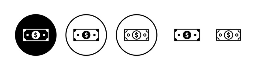 Money icons set. Money vector icon. Dollar icon