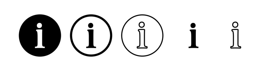 Information icons set. Info sign. About us