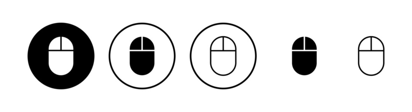 Computer Mouse Icons set. Computer mouse vector icon
