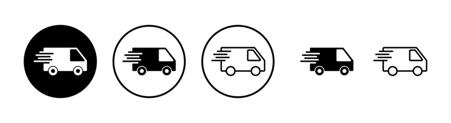 Delivery Icons set. Fast Delivery Icon. Fast shipping delivery truck. Truck icon delivery © Oliviart