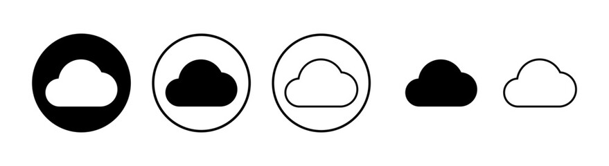 Cloud icons set. cloud computing icon