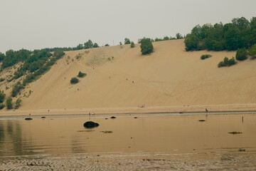 Sand dunes at low tide