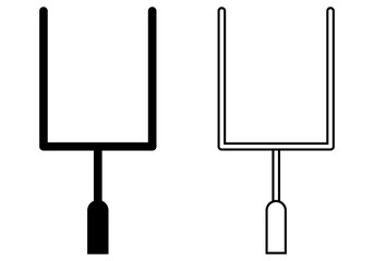 outline silhouette American Football Goal Post set isolated on white background © Sutana