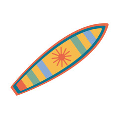 Vintage Surfboard Retro colorful Surf