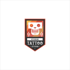 A logo design template for a tattoo shop.