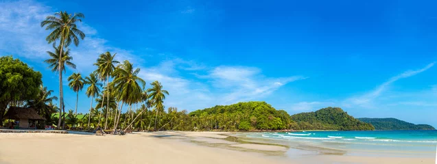 Deurstickers Bora Bora, Frans Polynesië Panorama of  Tropical beach