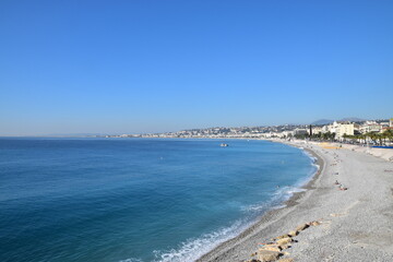 Fototapeta na wymiar Beautiful and sunny French Riviera in Nice 1