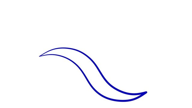 wave water icon animation isolated on white
