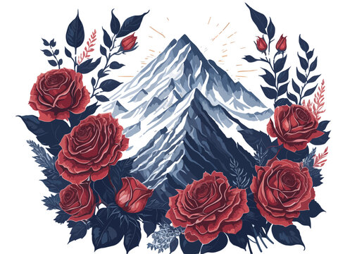 red rose on a white background