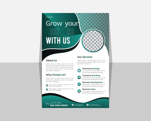 Modern Business, Flyer  design, poster, flyer brochure, cover, layout template, space for photo background, annual report catalog, magazine, flyer,  Creative, modern template, for your business, in A4