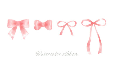水彩風　リボン　セット2