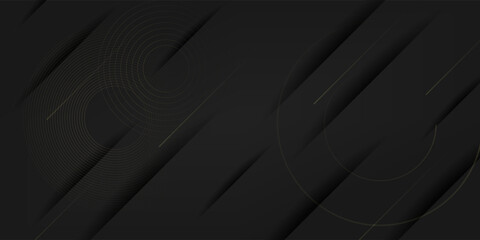 abstract geometric dynamic shapes composition on the dark background.