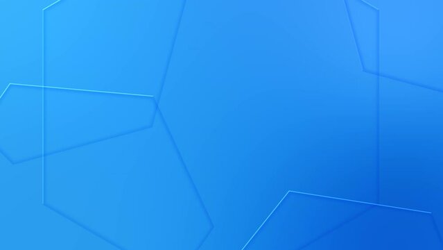 abstract hexagon shapes minimal design corporate blue background loop animation