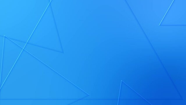 abstract triangle shapes minimal design corporate blue background loop animation