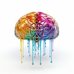 Brain Colorful droplets