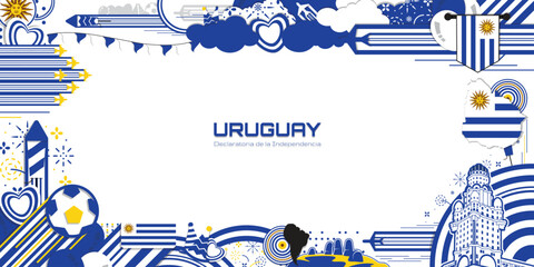Happy Independence Day of Uruguay, illustration background design, country theme