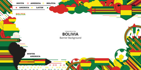 Happy Independence Day of Bolivia, illustration background design, country theme - Powered by Adobe