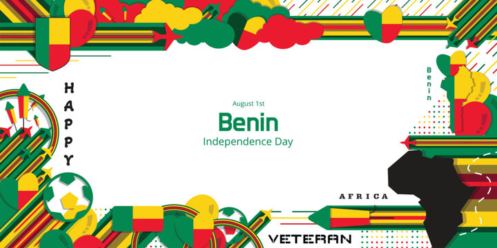 happy independence day of Benin, illustration background design, country theme