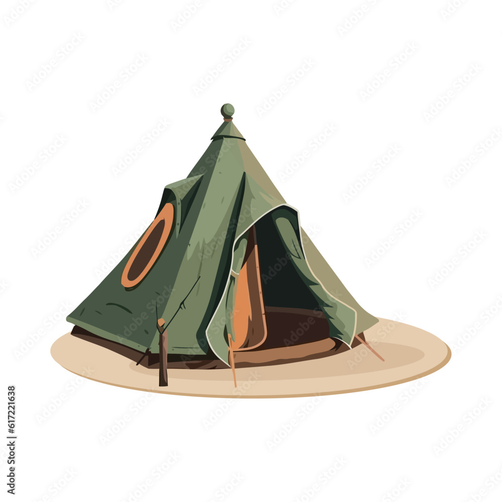 Poster camping tent design vector