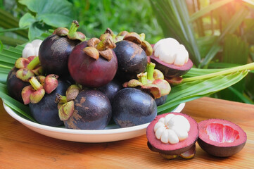 Mangosteen Queen of fruit in Thailand ready to eat