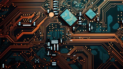 Closeup of circuit board