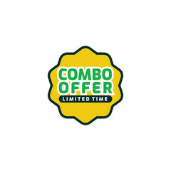 Combo offer label sign promotion vector illustration