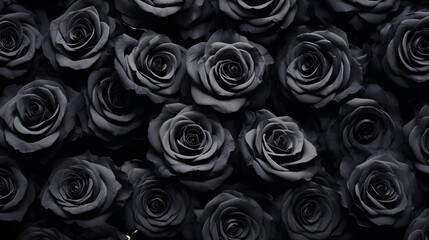 Black roses background