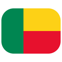 Benin flag design shape. Flag of Benin design shape 