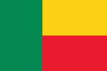 Benin flag design shape. Flag of Benin design shape 