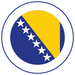 Bosnia and Herzegovina flag. Flag of Bosnia and Herzegovina design shape. 