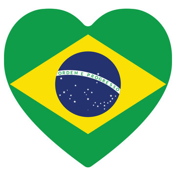 Flag of Brazil. Brazil flag shape. 
