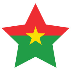 Fototapeta premium Burkina Faso flag. Flag of Burkina Faso shape 