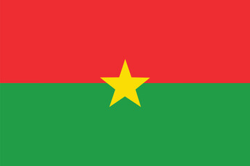Burkina Faso flag. Flag of Burkina Faso shape 