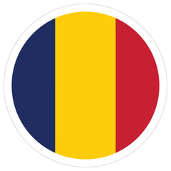Chad flag shape. Flag Of Chad design shape. 