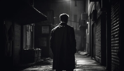 Solitude in the city a spooky night of loneliness generated by AI