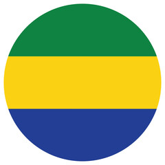 Gabon flag design shape. Flag of Gabon shape