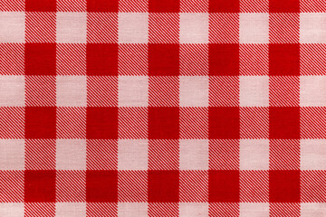Close-up plaid fabric pattern texture and textile background.