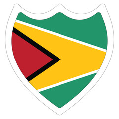 Guyana flag. Flag of Guyana design shape. 