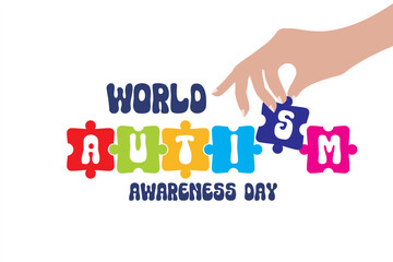 World autism awareness day illustration vector illustration